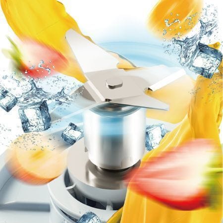 Midea MJ-BL6006W Blender (800W Power, 1.5L Glass Jar, 2-Speed Control, Stainless Steel Blades) – Stainless - Image 4