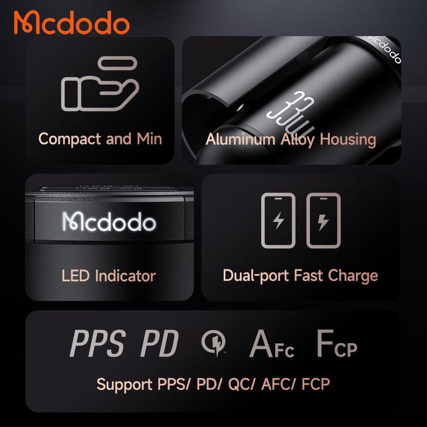 Mcdodo CC-2320 Cool Series LED Fast Car Charger PD33W 1C1U - Image 4