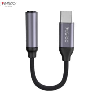 Yesido YAU19 Aluminum Alloy Nylon Cable USB Type-C To 3.5mm Aux Port Audio Adapter Cable