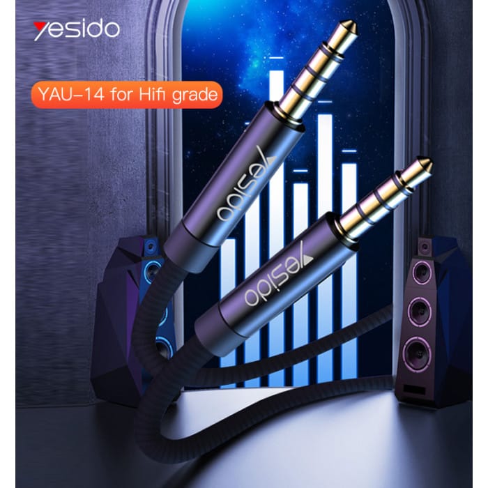 YESIDO YAU16 3.5mm AUX Audio Cable – 3M Nylon Braided, Hi-Fi Sound, Universal Audio Connection - Image 5