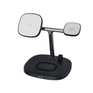 YESIDO DS12 4-in-1 Wireless Charging Dock – 15W Fast Charge, Magnetic Stand, Phone/Watch/Earbuds/Pencil