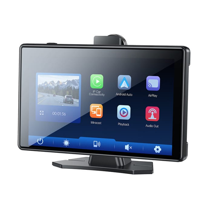 YESIDO KM18 9" CarPlay Display – 4-in-1 Car Audio & Navigation, Front & Rear Camera, BT 5.2, HD Touchscreen