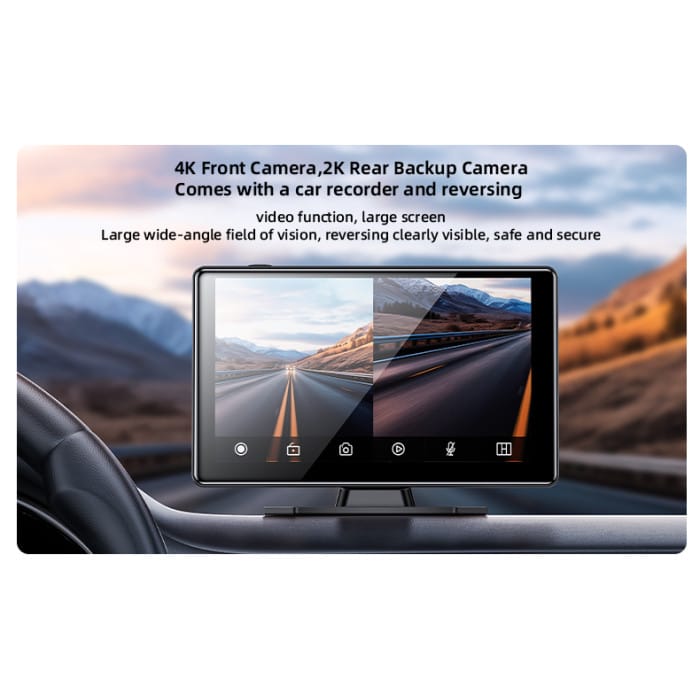YESIDO KM18 9" CarPlay Display – 4-in-1 Car Audio & Navigation, Front & Rear Camera, BT 5.2, HD Touchscreen - Image 2