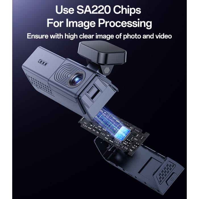 YESIDO KM22 Car Dash Cam – 1080P Full HD, Dual Recording, 120° Wide Angle, WiFi, 1.47” Display - Image 3