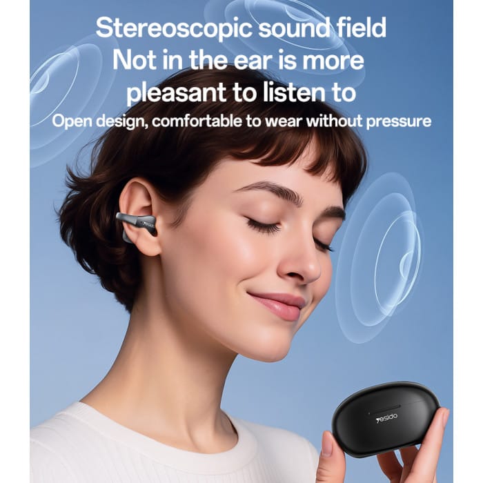 YESIDO YSP27 Wireless Earphones BT 5.4 OWS – High Definition Calling, ENC Noise Reduction, 25H Battery Life - Image 3
