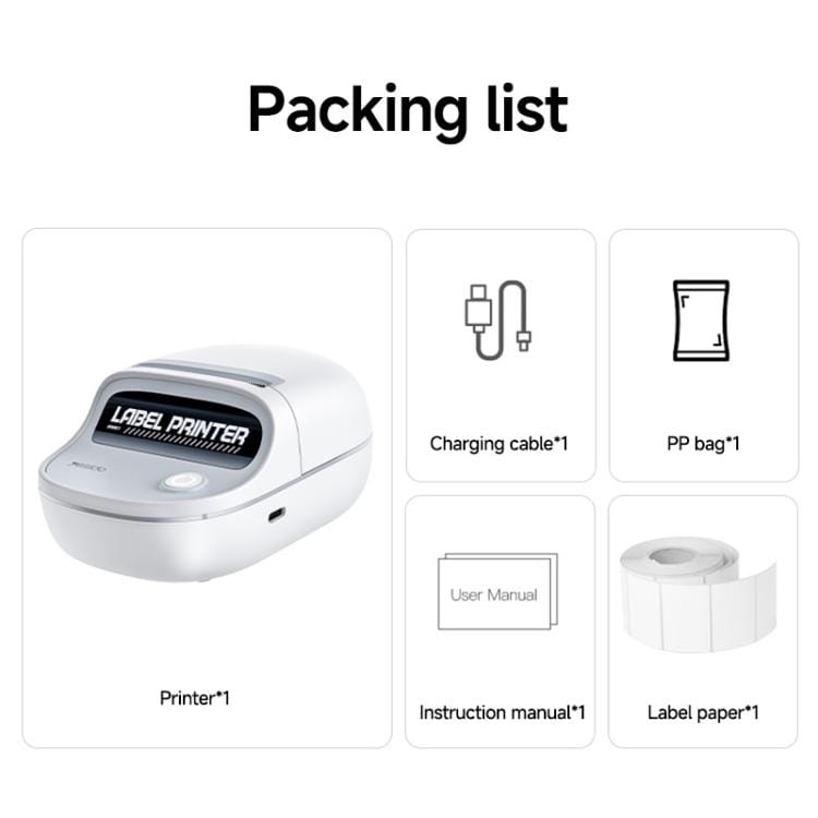 YESIDO SP10 Portable Thermal Label Printer – Wireless BT, 203 DPI, 25–48mm Labels, Compact & Rechargeable - Image 3