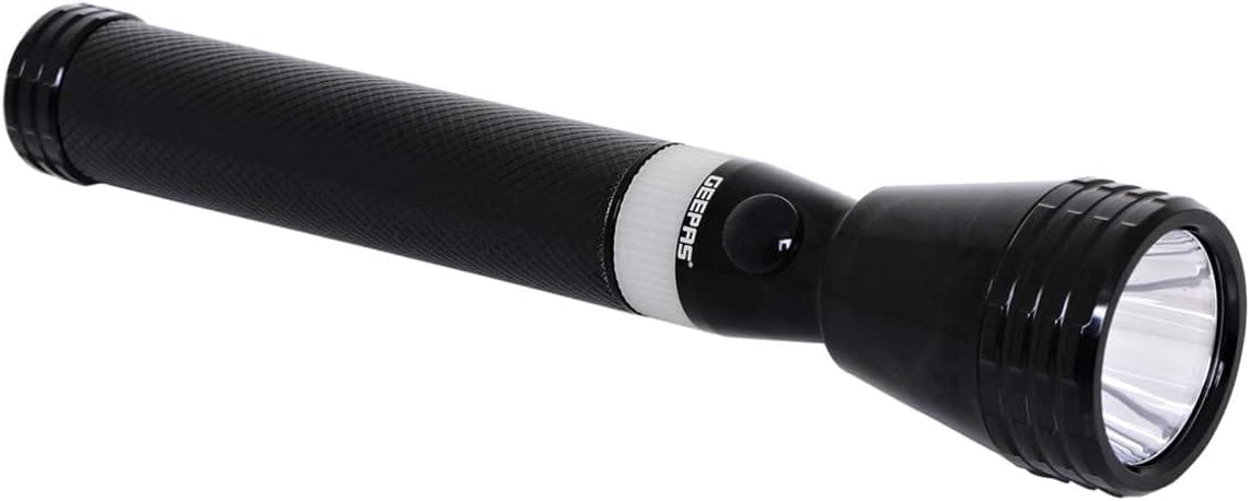 Geepas GFL4641 Rechargeable LED Flashlight – Portable Aluminum LED Torch with Lithium Battery, Water Resistant Design & Bright Emergency Lighting for Outdoor & Everyday Use - Image 5