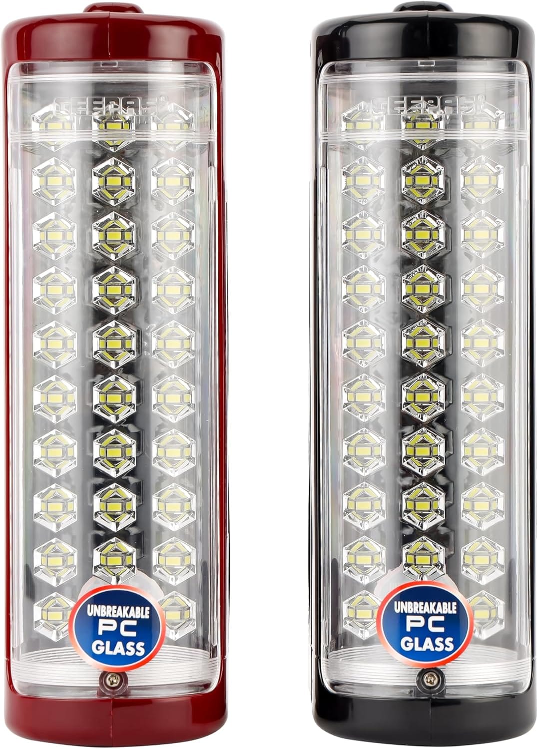 Geepas 24 Mega Luminous LED's Rechargeable LED Lantern Set Of 2 | 30 Super Bright SMD LEDs, Energy Efficient, USB Charging Red & Black, GE5566 - Image 7