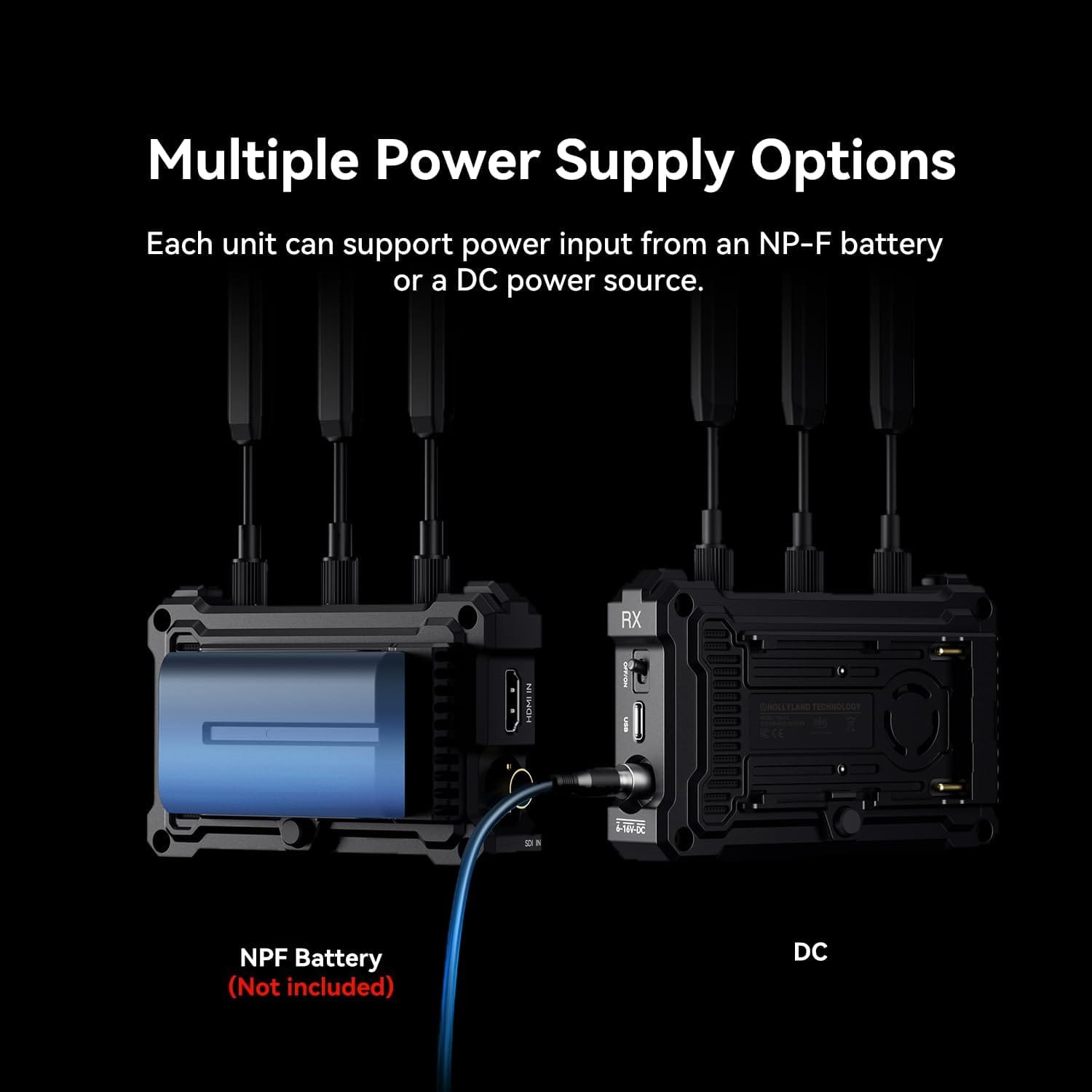 Hollyland Pyro S Wireless Video Transmitter and Receiver HDMI SDI 4K30/1080p60 1300ft Los Range 50ms Latency Up to 4 Receiver, Auto Dual-Band Hopping (ADH), Smart Channel Scan, Live Stream (1TX+1RX) - Image 8