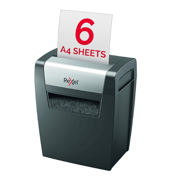 Rexel Momentum X406 Cross-Cut Paper Shredder 6 Sheet P-4 Security - Image 2