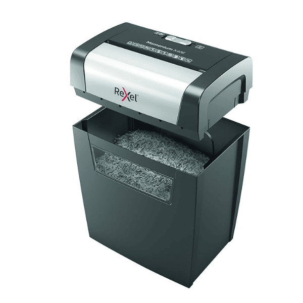 Rexel Momentum X406 Cross-Cut Paper Shredder 6 Sheet P-4 Security - Image 4