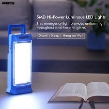 Geepas GE53014 Rechargeable LED Emergency Lantern – Portable Battery Powered LED Light for Home, Camping & Power Outages | White & Blue - Image 6