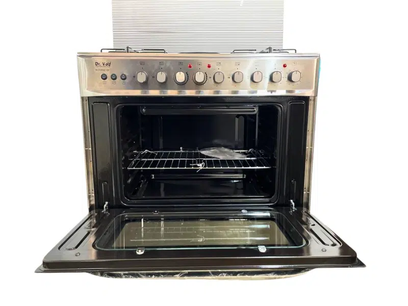 DR VOLT IQ-FC9942SS 90cm Freestanding Cooker with 4 SABAF Gas Burners, 2 Hot Plates, 90L Oven & Rotisserie - Image 5