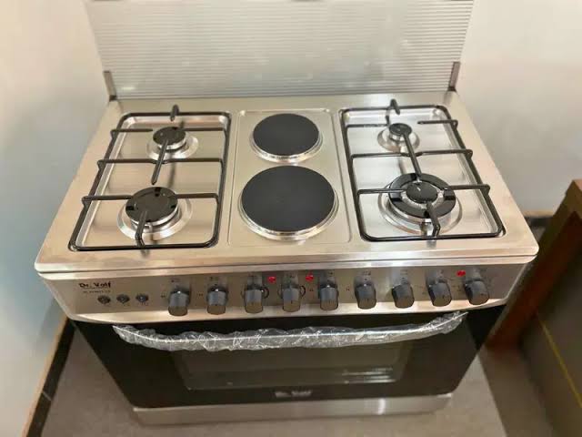 DR VOLT IQ-FC9942SS 90cm Freestanding Cooker with 4 SABAF Gas Burners, 2 Hot Plates, 90L Oven & Rotisserie - Image 4