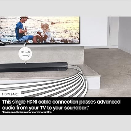 Samsung HW-Q600C 3.1.2ch Soundbar w/Dolby Audio, Q-Symphony, Adaptive Sound, HDMI eARC, Game Mode Pro, Bluetooth, Acoustic Beam, Tap Sound - Image 3